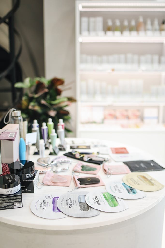 Beauty Products on Counter